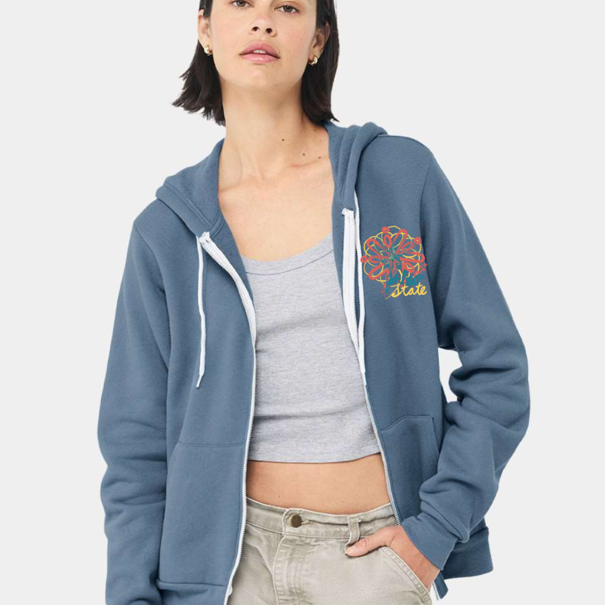 Phlow State Zip-Up Sweatshirt